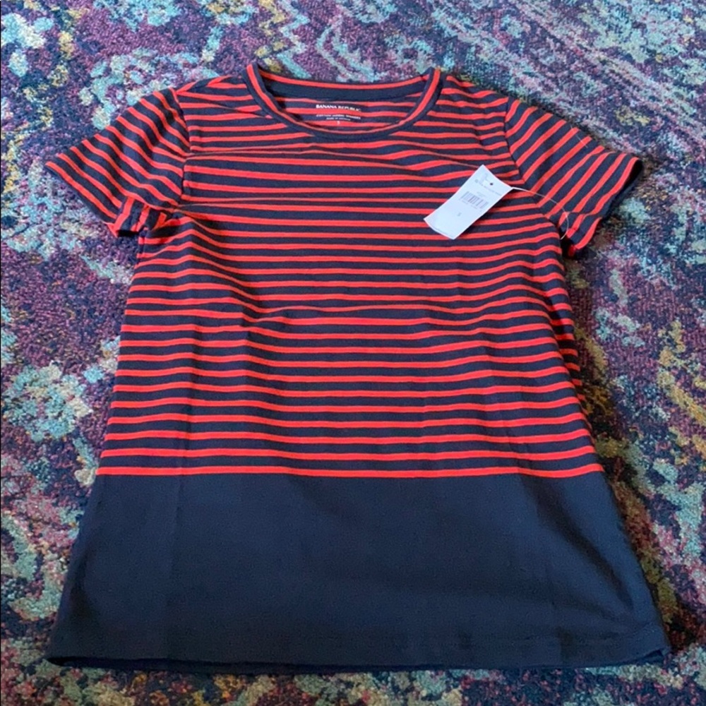 Sz S NWT Banana Republic Striped Tee